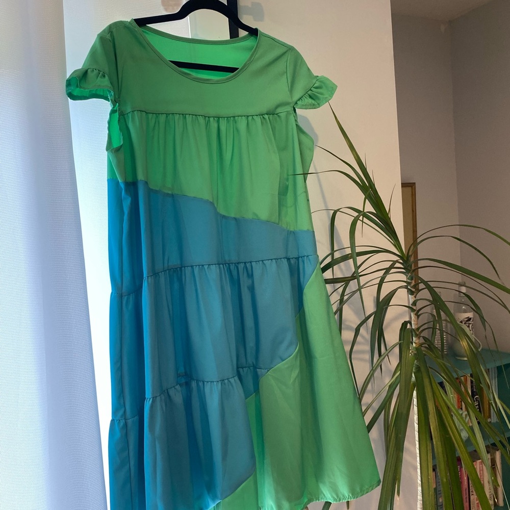 Colorblock Baby Doll Dress